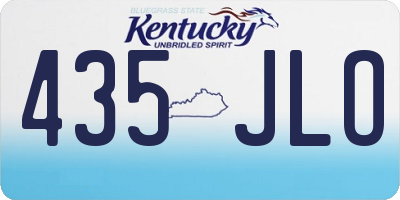KY license plate 435JLO