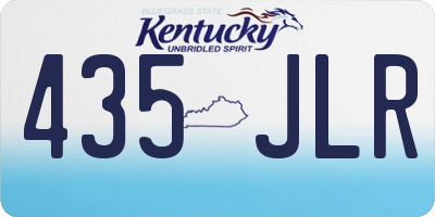 KY license plate 435JLR