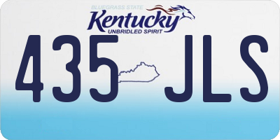 KY license plate 435JLS