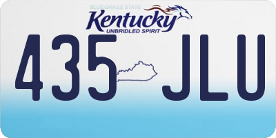 KY license plate 435JLU