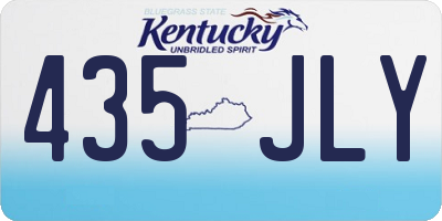 KY license plate 435JLY