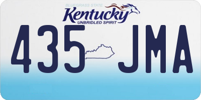 KY license plate 435JMA