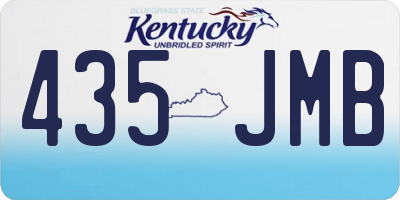KY license plate 435JMB
