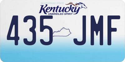 KY license plate 435JMF