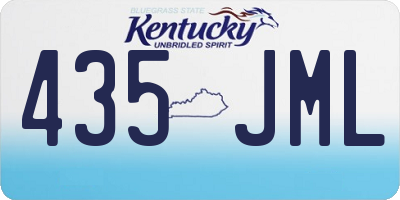 KY license plate 435JML