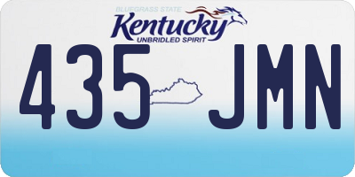 KY license plate 435JMN