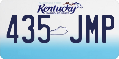 KY license plate 435JMP