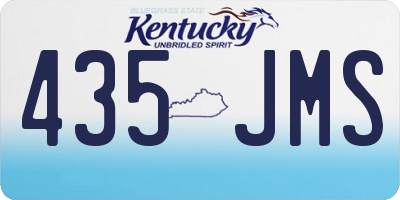 KY license plate 435JMS