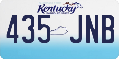 KY license plate 435JNB
