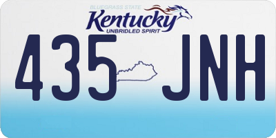 KY license plate 435JNH