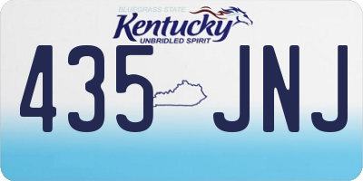 KY license plate 435JNJ