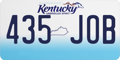KY license plate 435JOB
