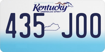 KY license plate 435JOO