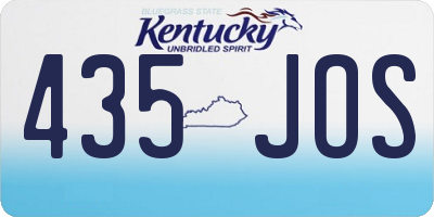 KY license plate 435JOS