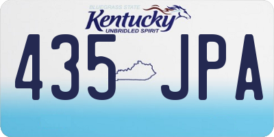 KY license plate 435JPA