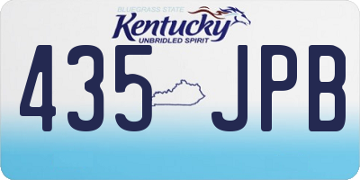 KY license plate 435JPB