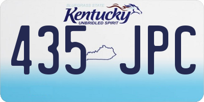 KY license plate 435JPC