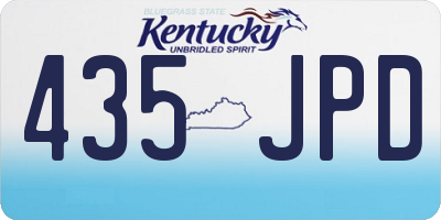 KY license plate 435JPD