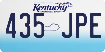 KY license plate 435JPE