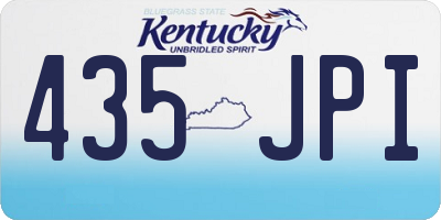 KY license plate 435JPI