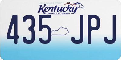 KY license plate 435JPJ