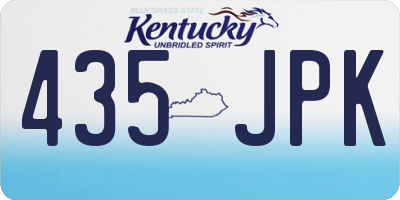 KY license plate 435JPK