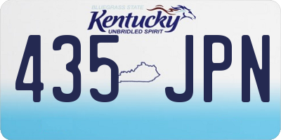 KY license plate 435JPN