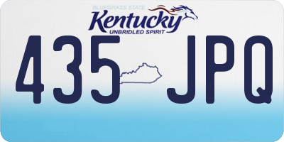 KY license plate 435JPQ