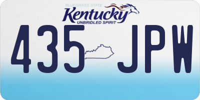 KY license plate 435JPW