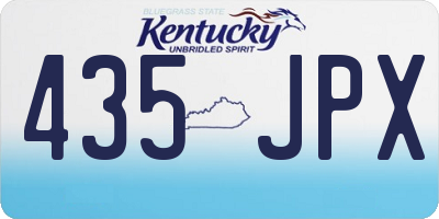 KY license plate 435JPX