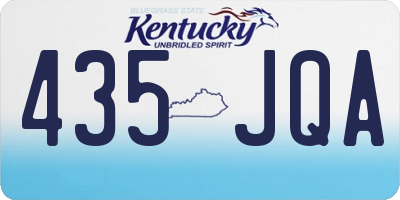 KY license plate 435JQA