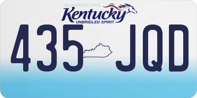 KY license plate 435JQD