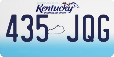 KY license plate 435JQG