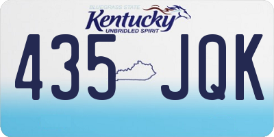 KY license plate 435JQK