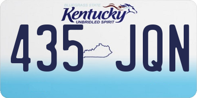 KY license plate 435JQN