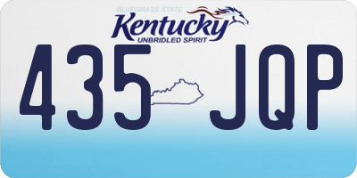 KY license plate 435JQP