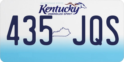 KY license plate 435JQS