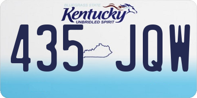KY license plate 435JQW