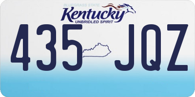 KY license plate 435JQZ