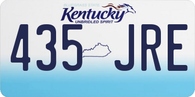 KY license plate 435JRE