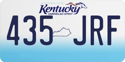 KY license plate 435JRF
