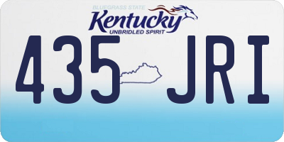 KY license plate 435JRI