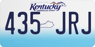 KY license plate 435JRJ