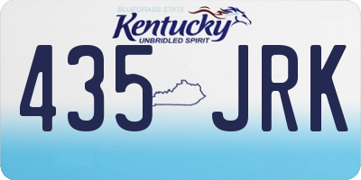 KY license plate 435JRK