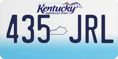 KY license plate 435JRL