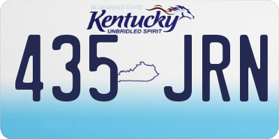 KY license plate 435JRN
