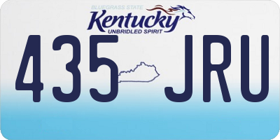 KY license plate 435JRU
