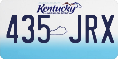 KY license plate 435JRX