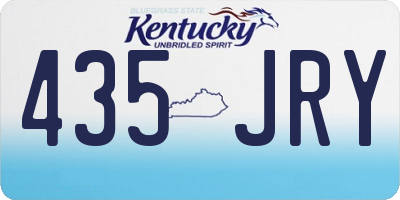 KY license plate 435JRY