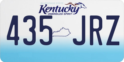 KY license plate 435JRZ